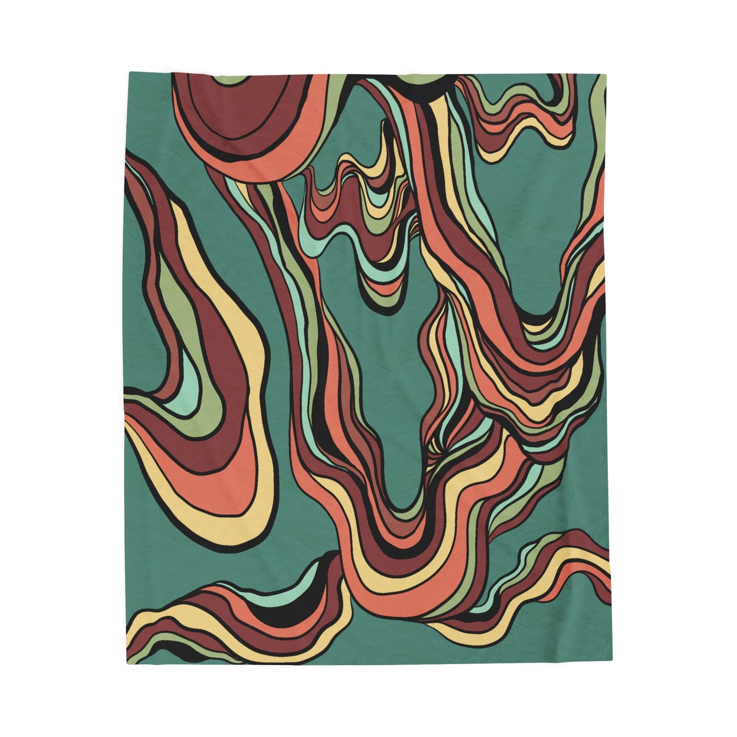 Abstract Drip Two Velveteen Plush Blanket