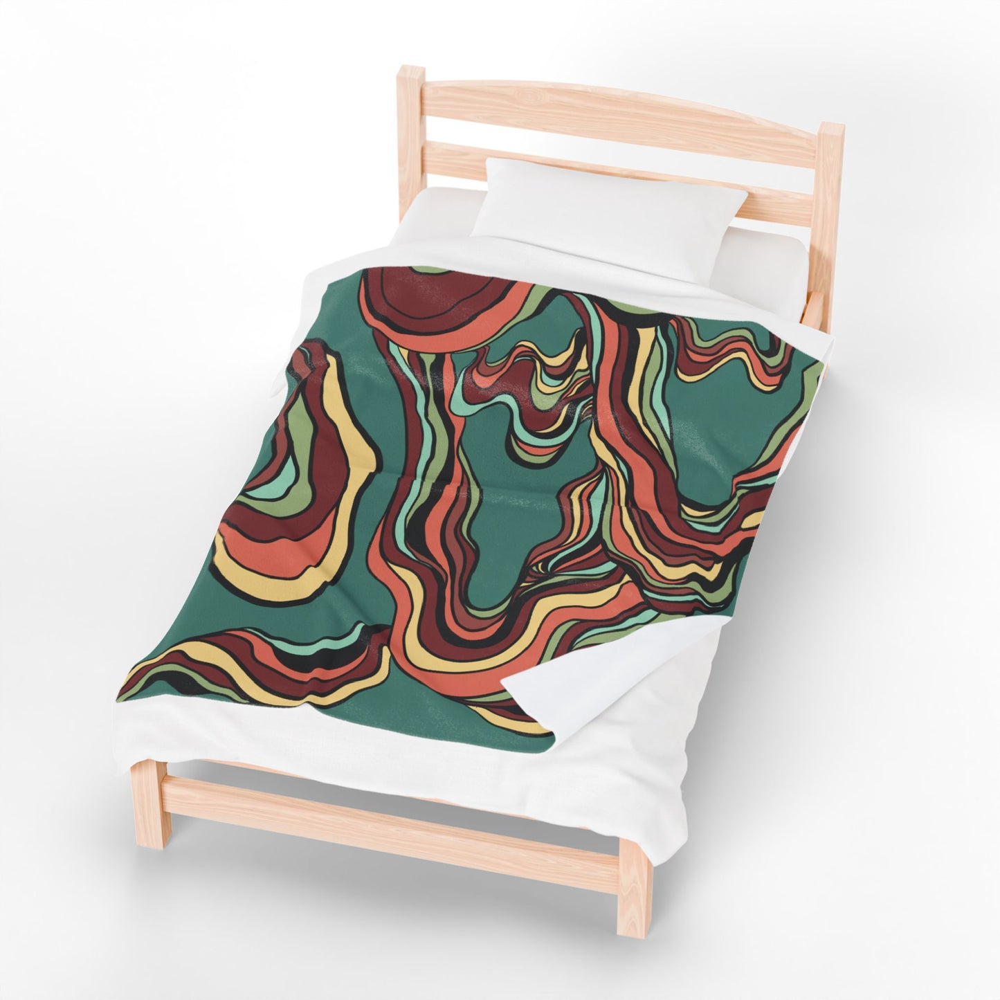 Abstract Drip Two Velveteen Plush Blanket