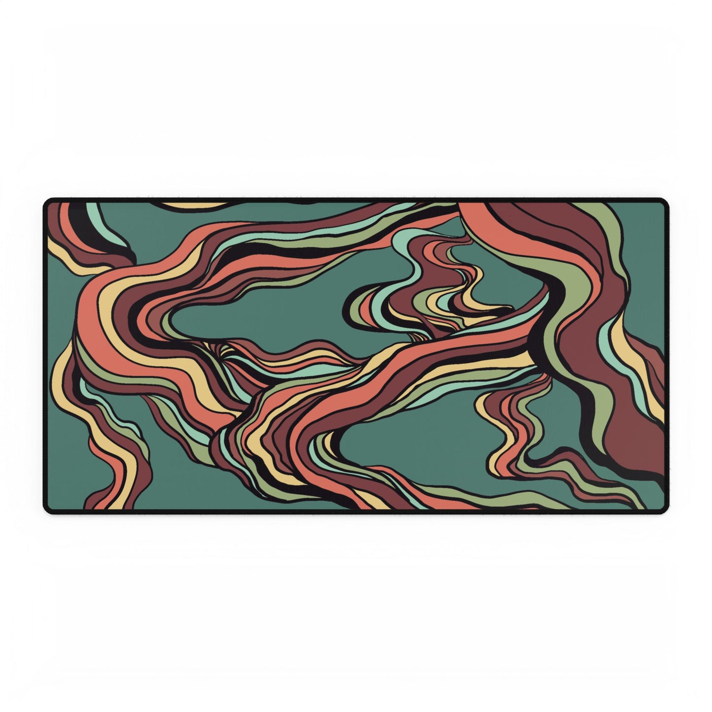 Abstract Desk Mat Large Drip Two