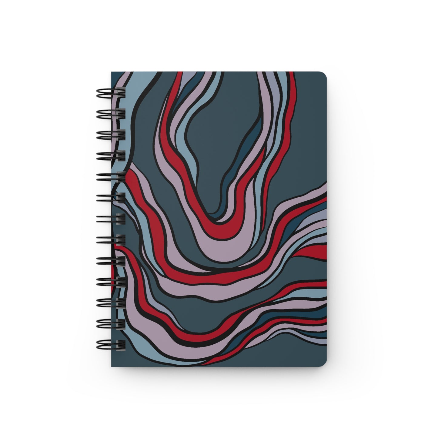 Abstract Spiral Bound Journal Drip Three