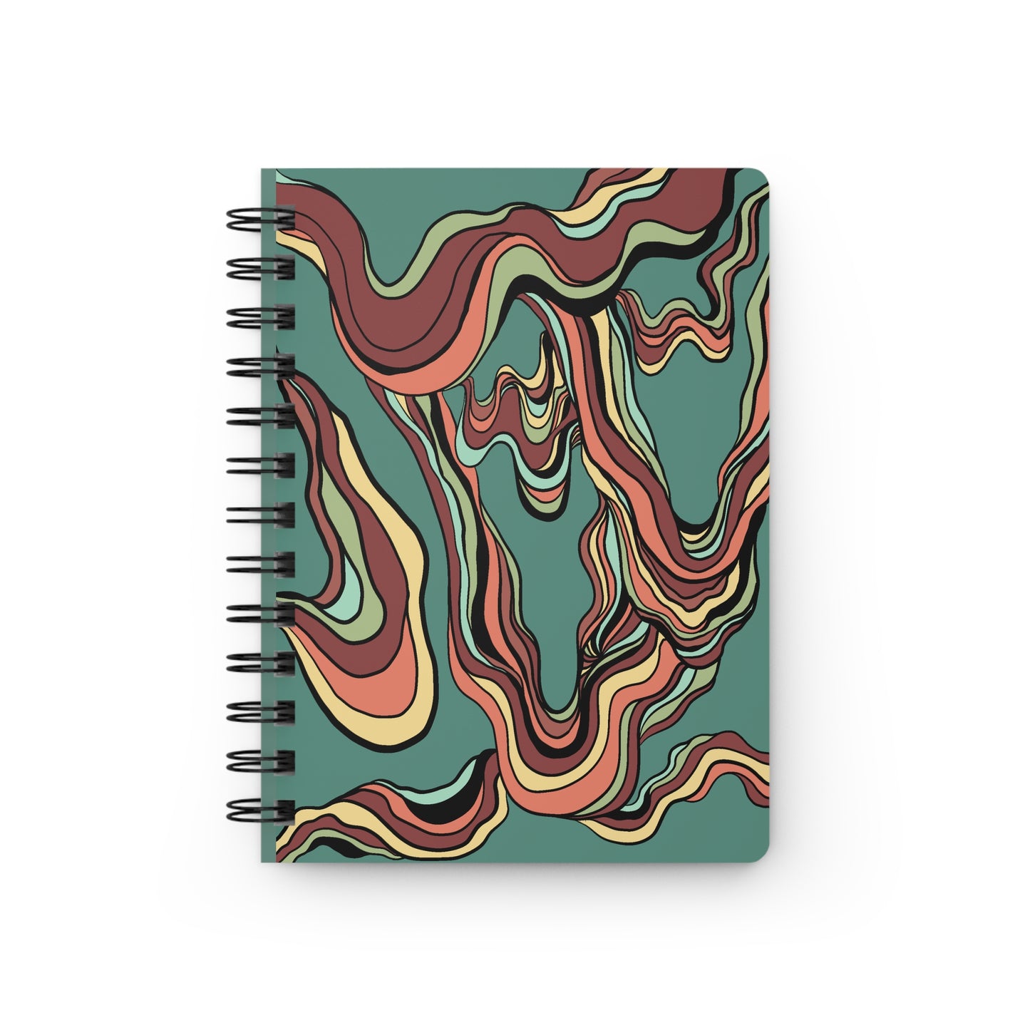 Abstract Spiral Bound Journal Drip Two