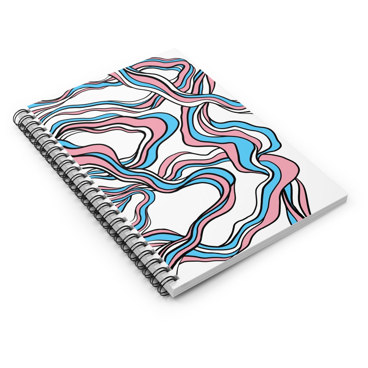 Abstract Spiral Notebook Trans Pride