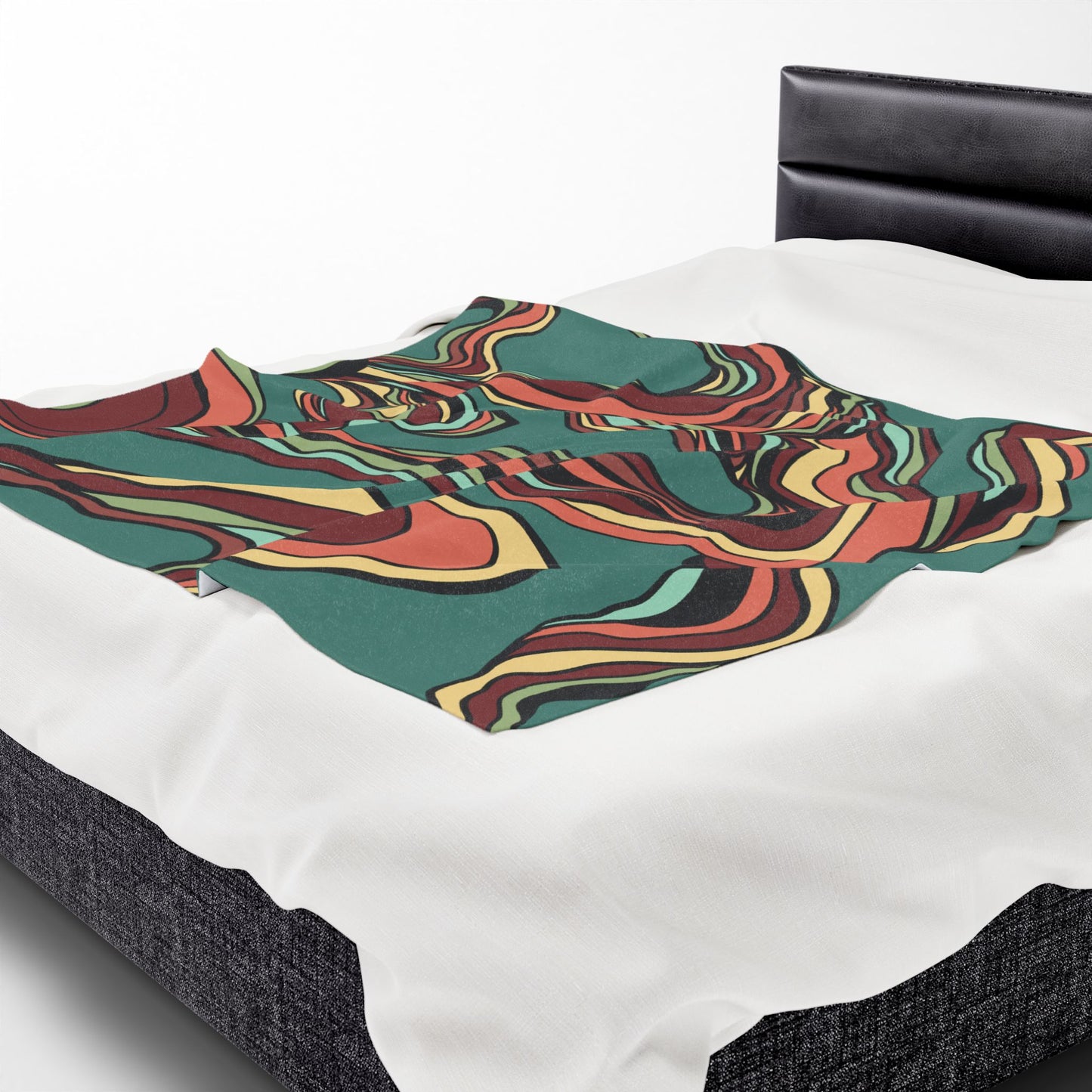 Abstract Drip Two Velveteen Plush Blanket