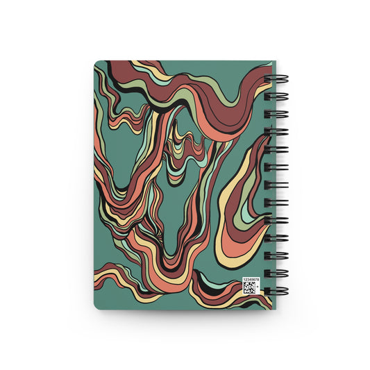 Abstract Spiral Bound Journal Drip Two
