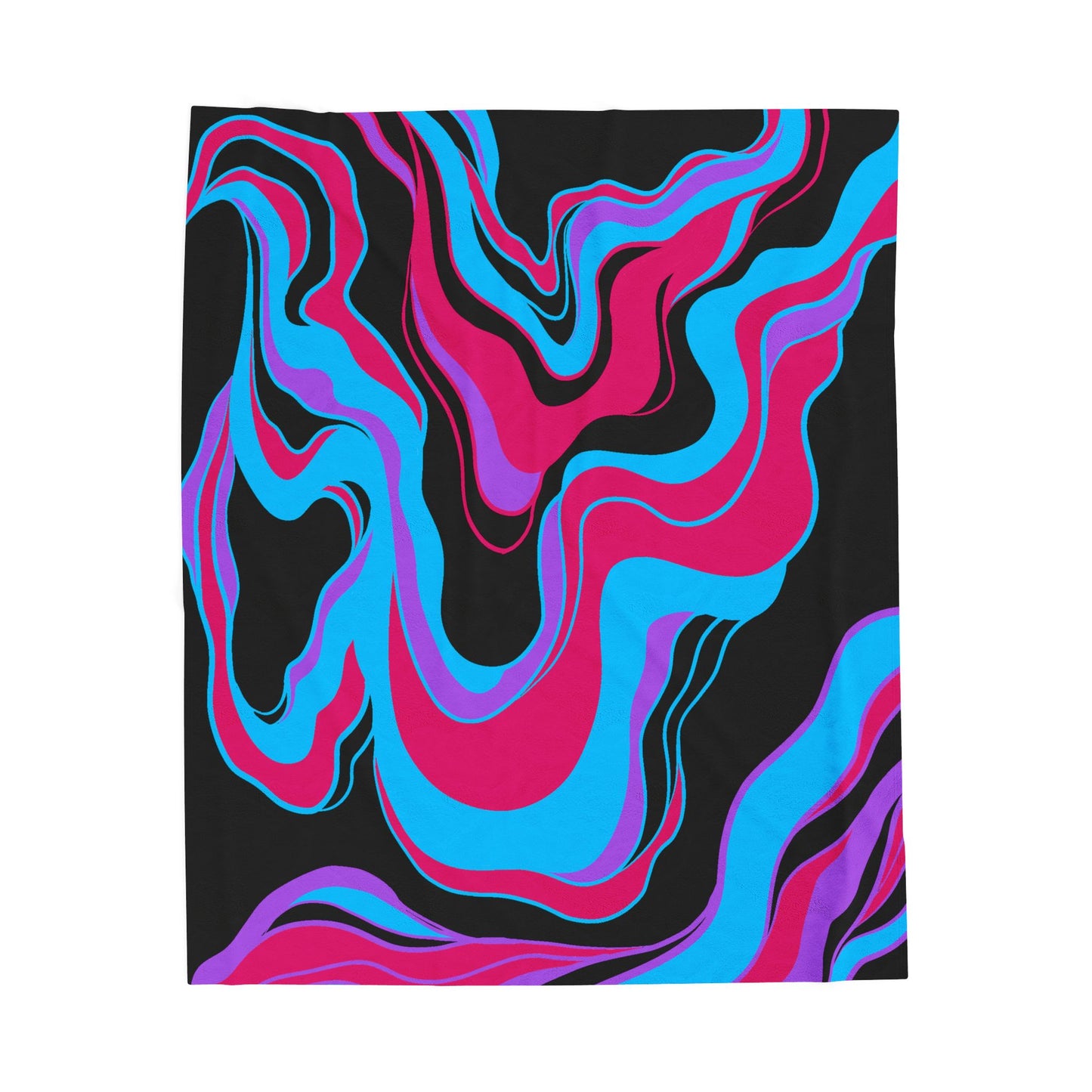 Abstract Drip One Velveteen Plush Blanket