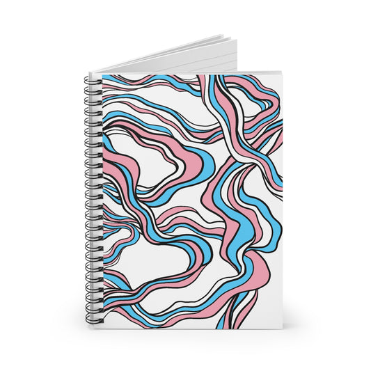 Abstract Spiral Notebook Trans Pride