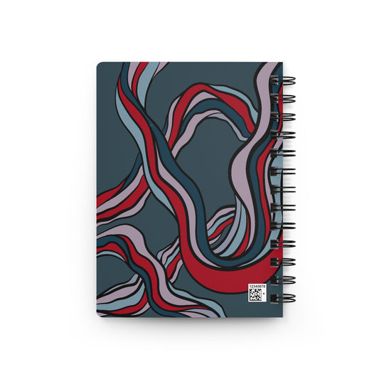 Abstract Spiral Bound Journal Drip Three