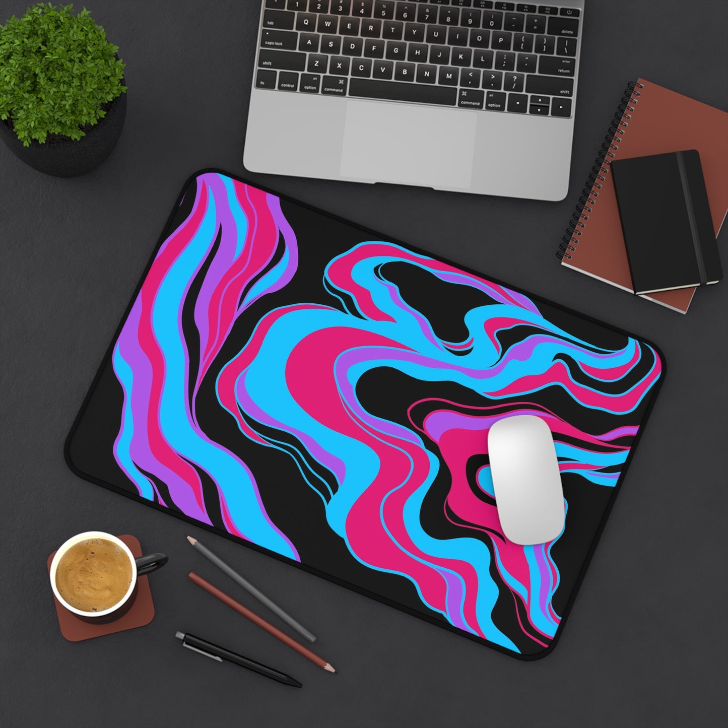 Abstract Desk Mat Small Drip One