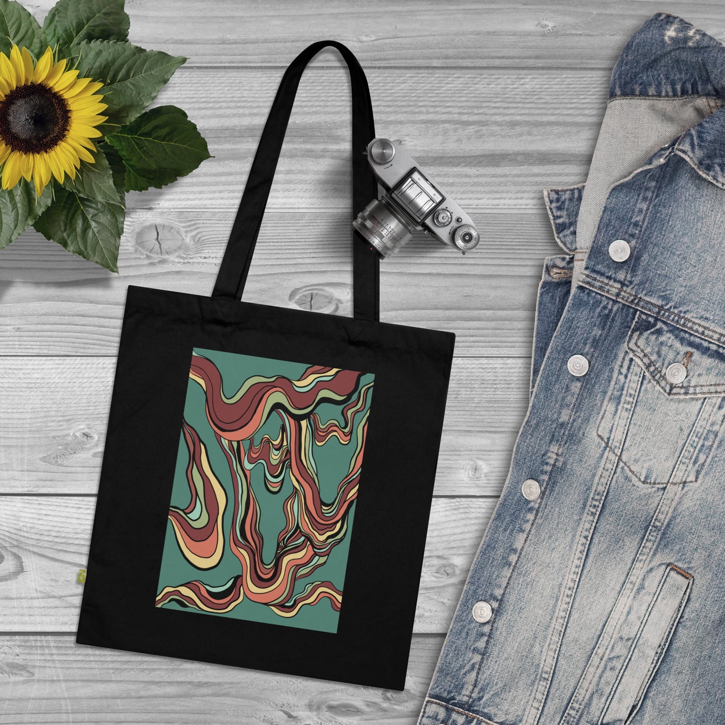 Organic Cotton Tote Abstract Two