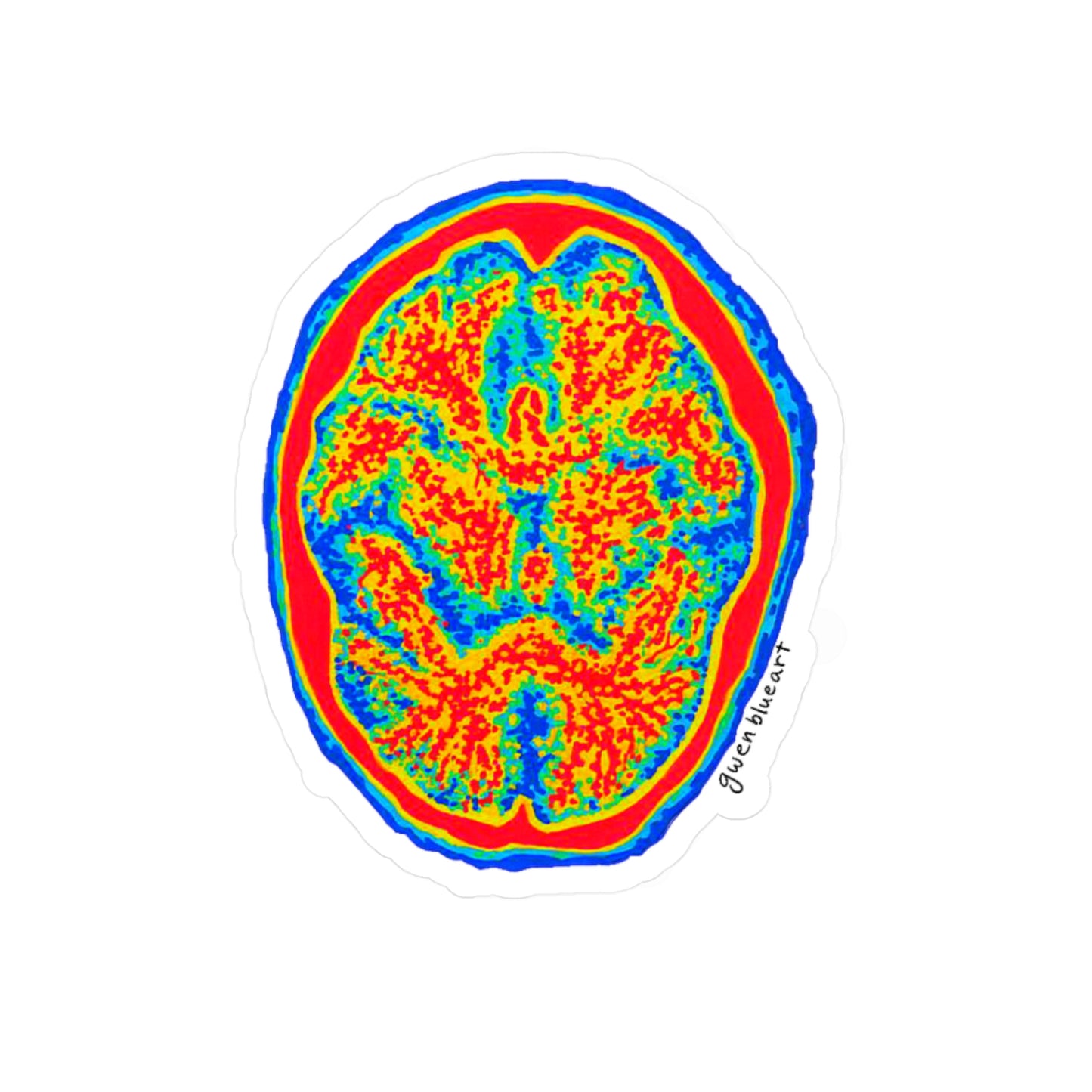 Brain Scan Sticker