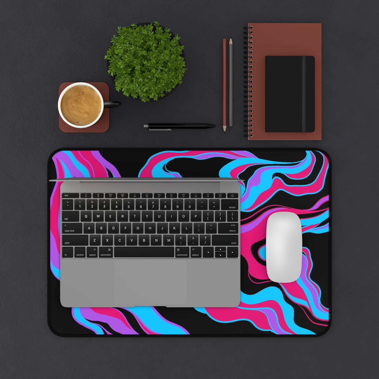 Abstract Desk Mat Small Drip One